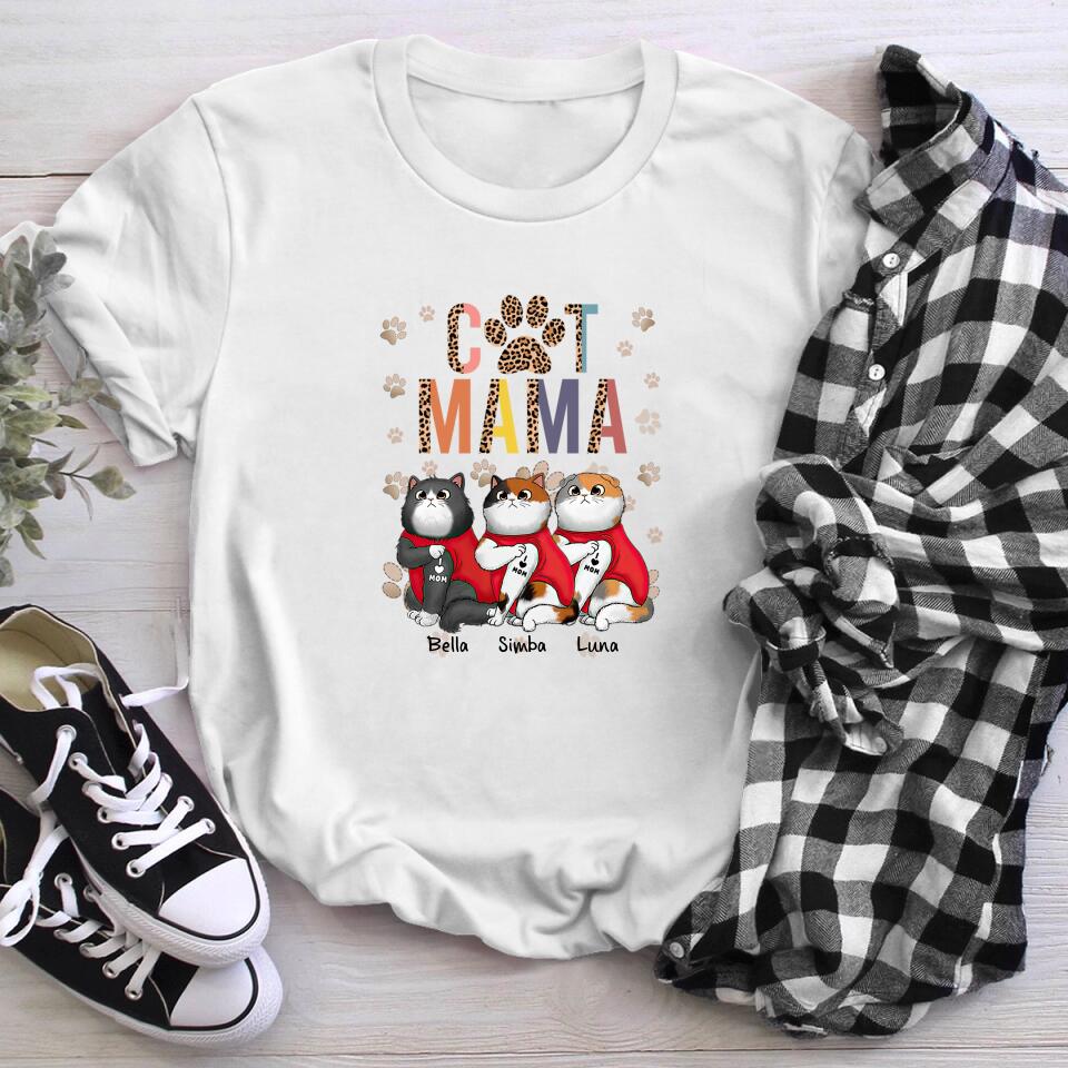 Personalized I Am A Cat Mama XR0303004XY T-Shirt