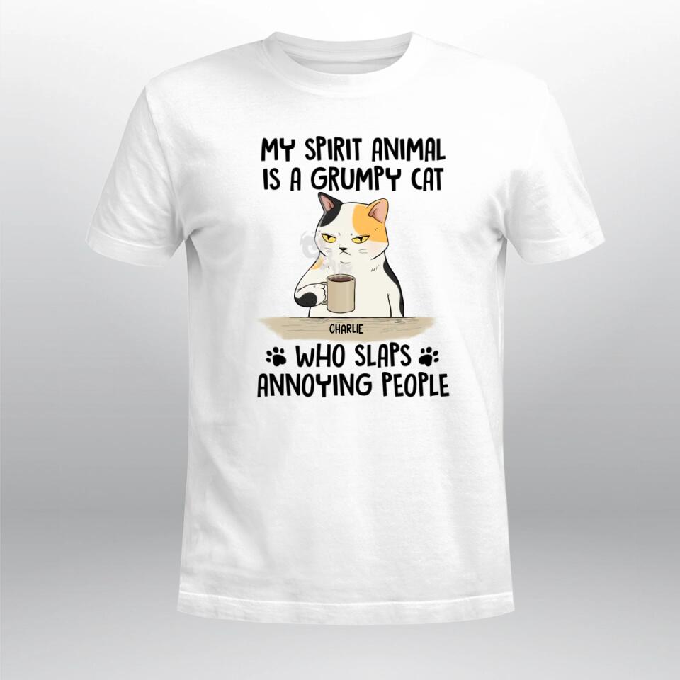 Personalized My Spirit Animal Is A Grumpy Cat T-Shirt