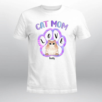 Personalized Love Cat Mom NI1003001XR T-Shirt