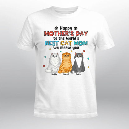 Personalized Best Cat Mom Happy Mother's Day XR1003001YS T-Shirt