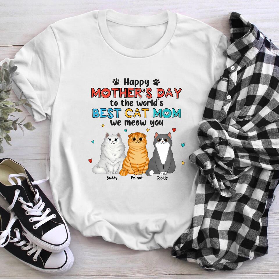 Personalized Best Cat Mom Happy Mother's Day XR1003001YS T-Shirt