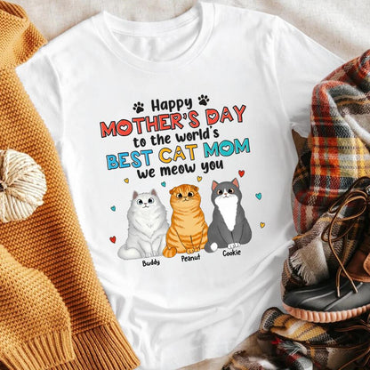 Personalized Best Cat Mom Happy Mother's Day XR1003001YS T-Shirt