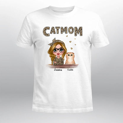 Personalized Leopard Cat Mom XR1003005XY T-Shirt