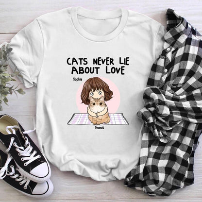 Personalized Cats Never Lie About Love XR1403002XY T-Shirt