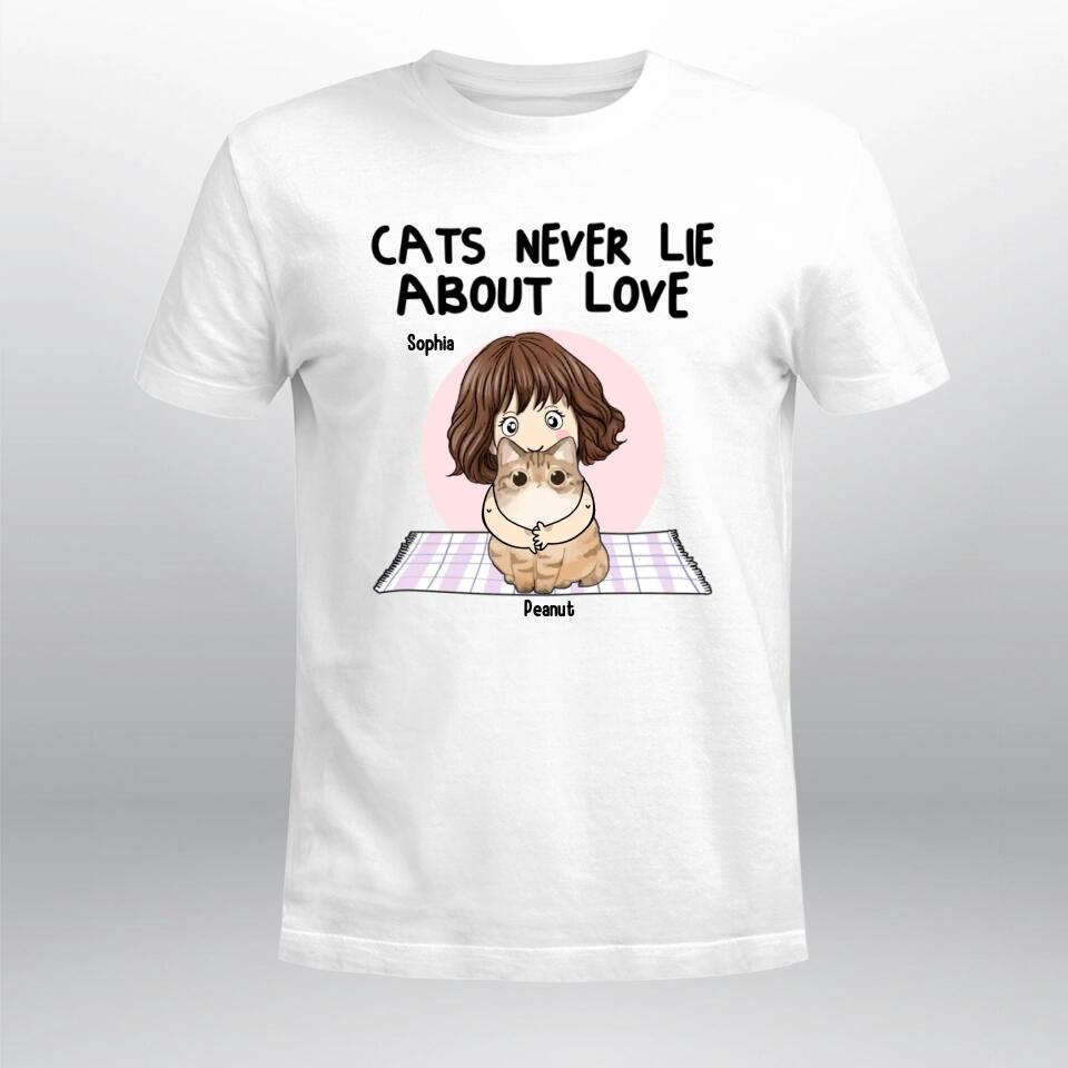 Personalized Cats Never Lie About Love XR1403002XY T-Shirt