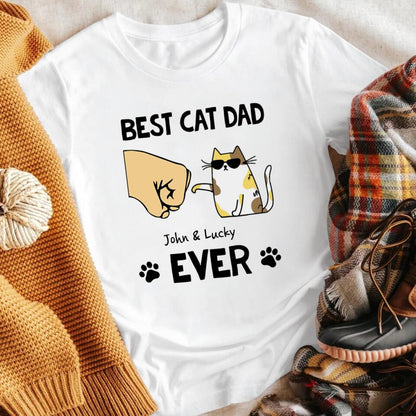 Personalized Best Cat Dad Ever YR1303002XC T- Shirt