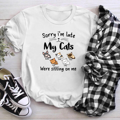 Personalized My Cat Was Sitting On Me YR1403002XC T-Shirt