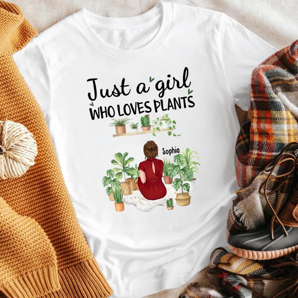 Personalized Just A Girl Who Loves Plants YR1503003XC T-Shirt