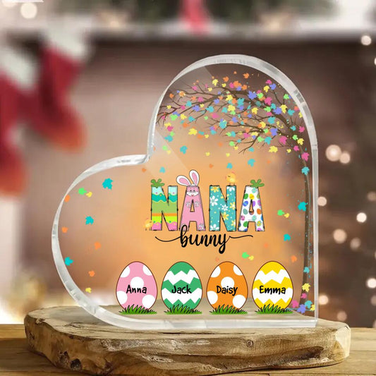 Personalized Nana Bunny NI1603001XR Heart Acrylic Plaque