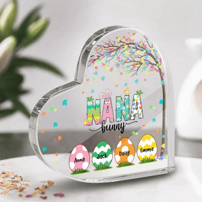 Personalized Nana Bunny NI1603001XR Heart Acrylic Plaque