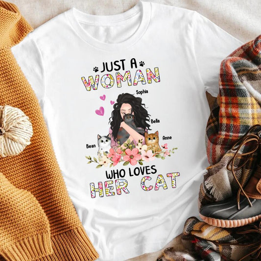 Personalized Just A Woman Who Loves Her Cat YR1603002XC T-Shirt