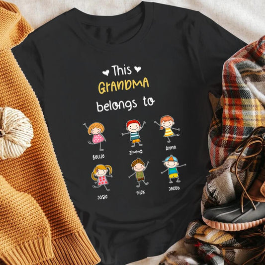 Personalized This Grandma Belongs To T-Shirt