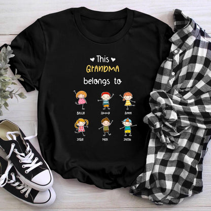 Personalized This Grandma Belongs To T-Shirt