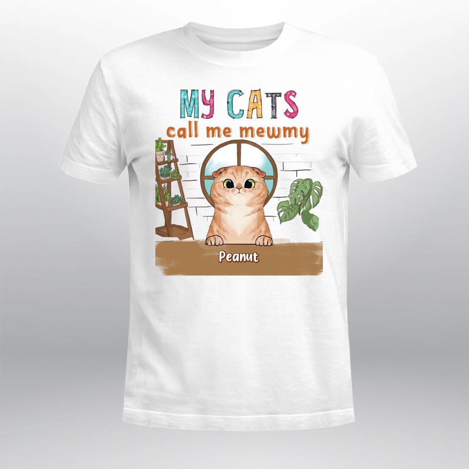 Personalized My Cats Call Me Mewmy NI1603005XR T-Shirt