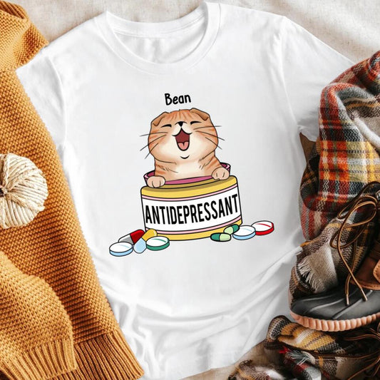 Personalized Antidepressant Cat NI1703004YR T-Shirt