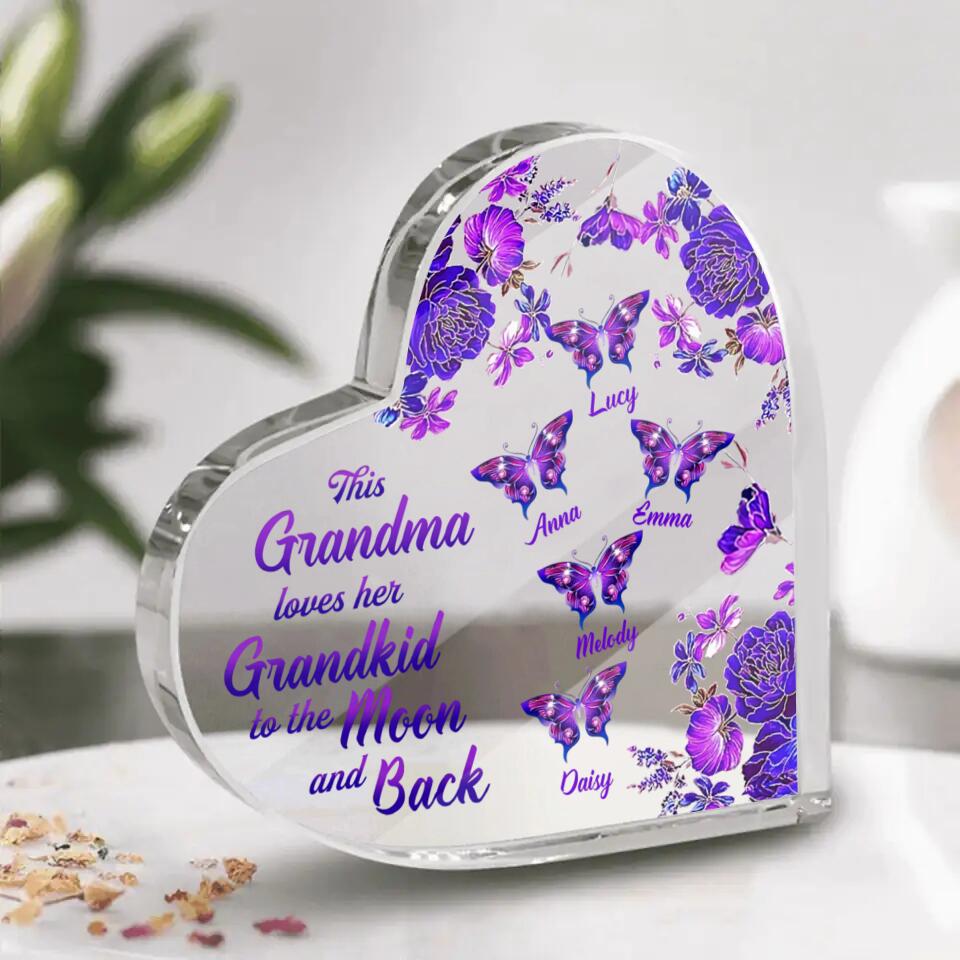 Personalized This Grandma Loves Her Grandkids XR1603003YS Heart Acrylic Plaque