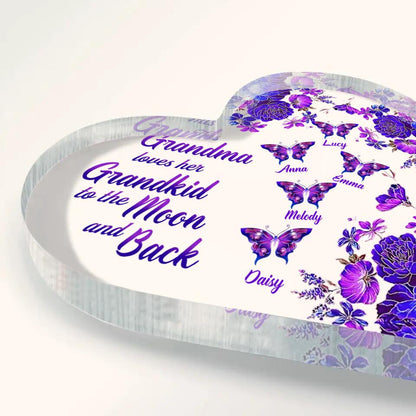 Personalized This Grandma Loves Her Grandkids XR1603003YS Heart Acrylic Plaque