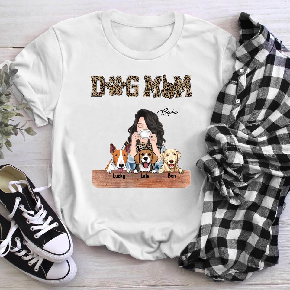 Personalized Dog Mom Leopard YR1703001YF T-Shirt