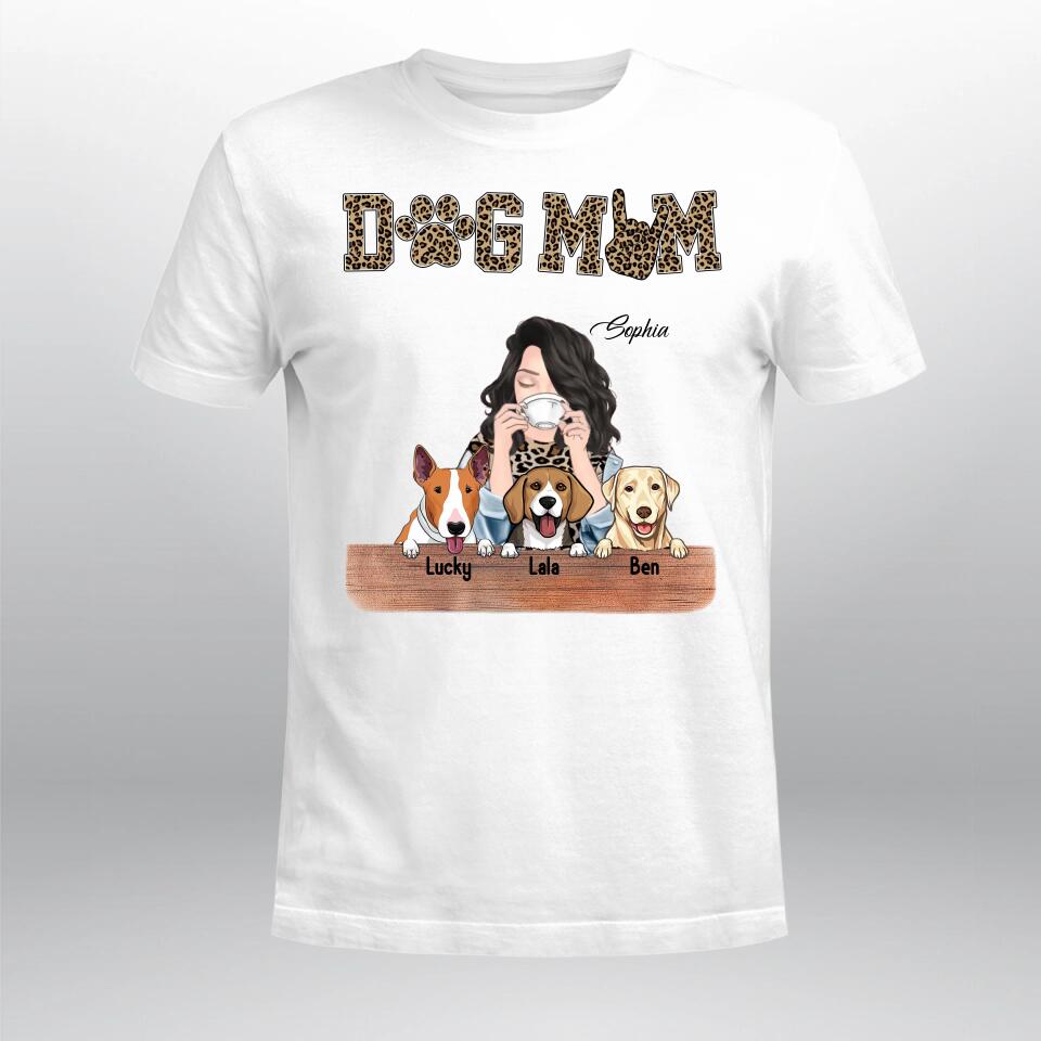 Personalized Dog Mom Leopard YR1703001YF T-Shirt