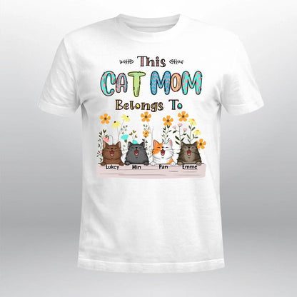 Personalized This Cat Mom Belongs To YR1803004XC T-Shirt