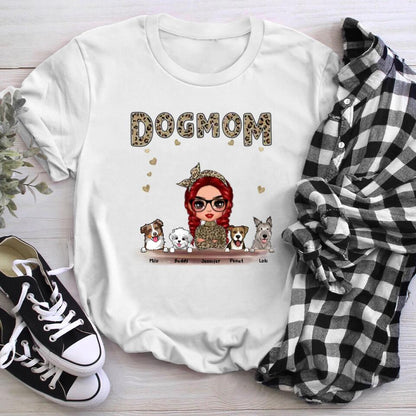 Personalized Leopard Shirt Doll Dog Mom T-Shirt