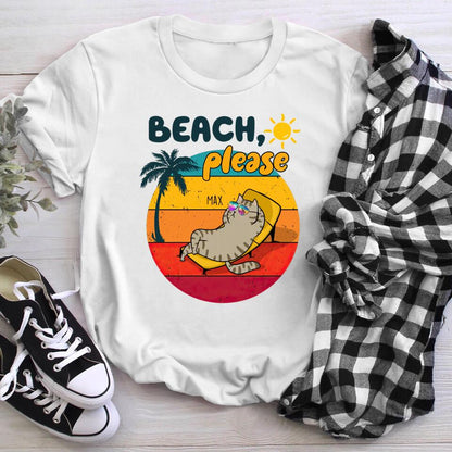 Personalized Beach Please Cat Summer YR2003001XC T-Shirt