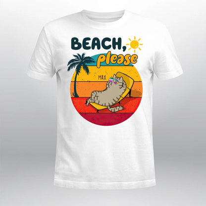 Personalized Beach Please Cat Summer YR2003001XC T-Shirt