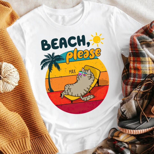 Personalized Beach Please Cat Summer YR2003001XC T-Shirt