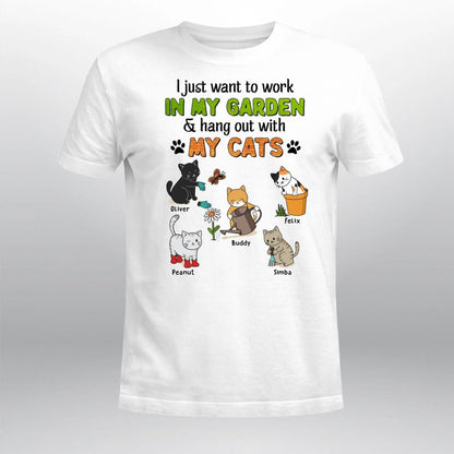 Personalized Gardening Cats XR1803005YS T-Shirt