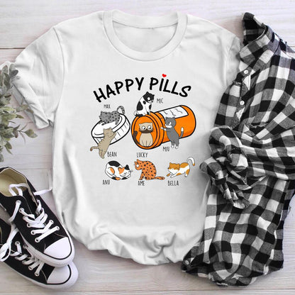 Personalized Happy Pills Cats YR2003003XC T-Shirt