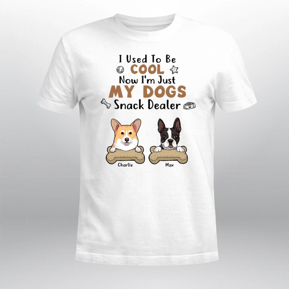 Personalized I Used To Be Cool Now I'm Just My Dogs Snack Dealer XR2003004XY T-Shirt