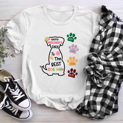 Personalized Happy Mother's Day To The Best Dog Mom XR2003002XY T-Shirt