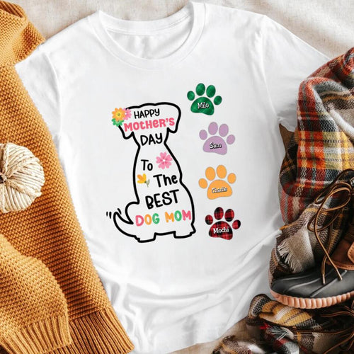 Personalized Happy Mother's Day To The Best Dog Mom XR2003002XY T-Shirt