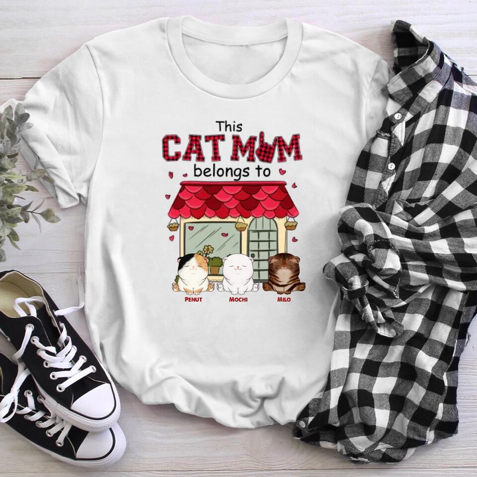 Personalized This Cat Mom Belongs To T-Shirt