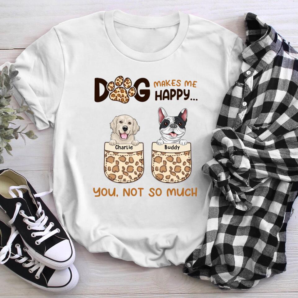 Personalized Dogs Make Me Happy XR2203001XY T-Shirt