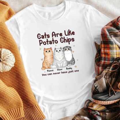 Personalized Cats Are Like Potato Chips XR2203002XY T-Shirt