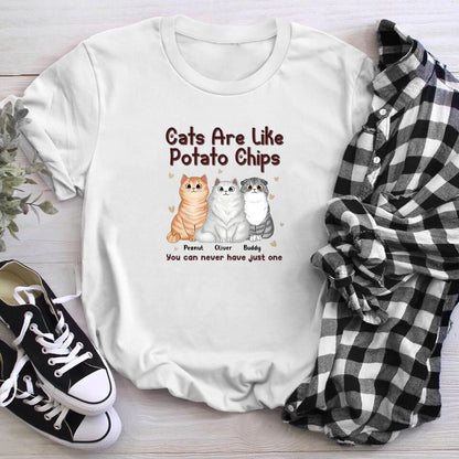 Personalized Cats Are Like Potato Chips XR2203002XY T-Shirt