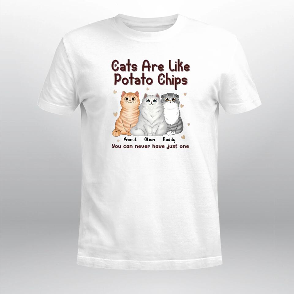 Personalized Cats Are Like Potato Chips XR2203002XY T-Shirt