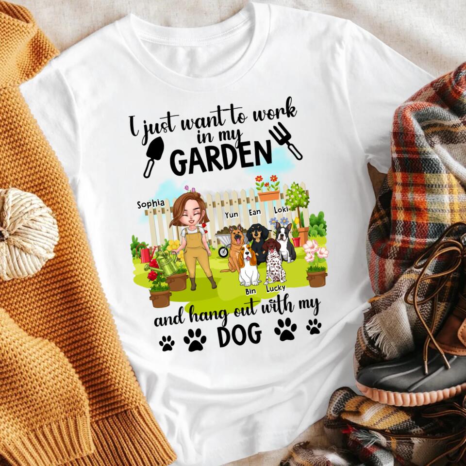 Personalized Work In Garden And Hang Out With Dogs YR2203004XC T shirt