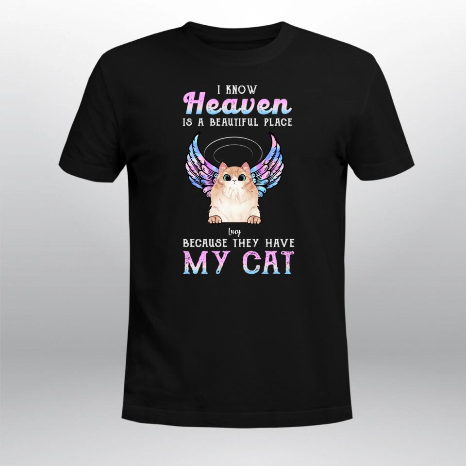 Personalized Cat Heaven T-Shirt