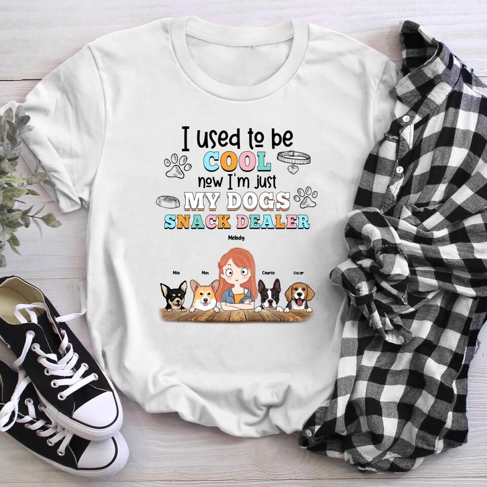 Personalized I Used To Be Cool Now I'm Just My Dogs Snack Dealer NI2303002XR T-Shirt