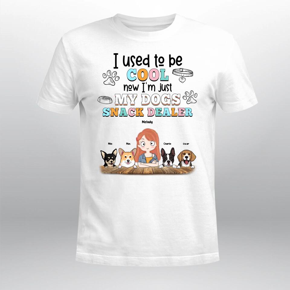 Personalized I Used To Be Cool Now I'm Just My Dogs Snack Dealer NI2303002XR T-Shirt