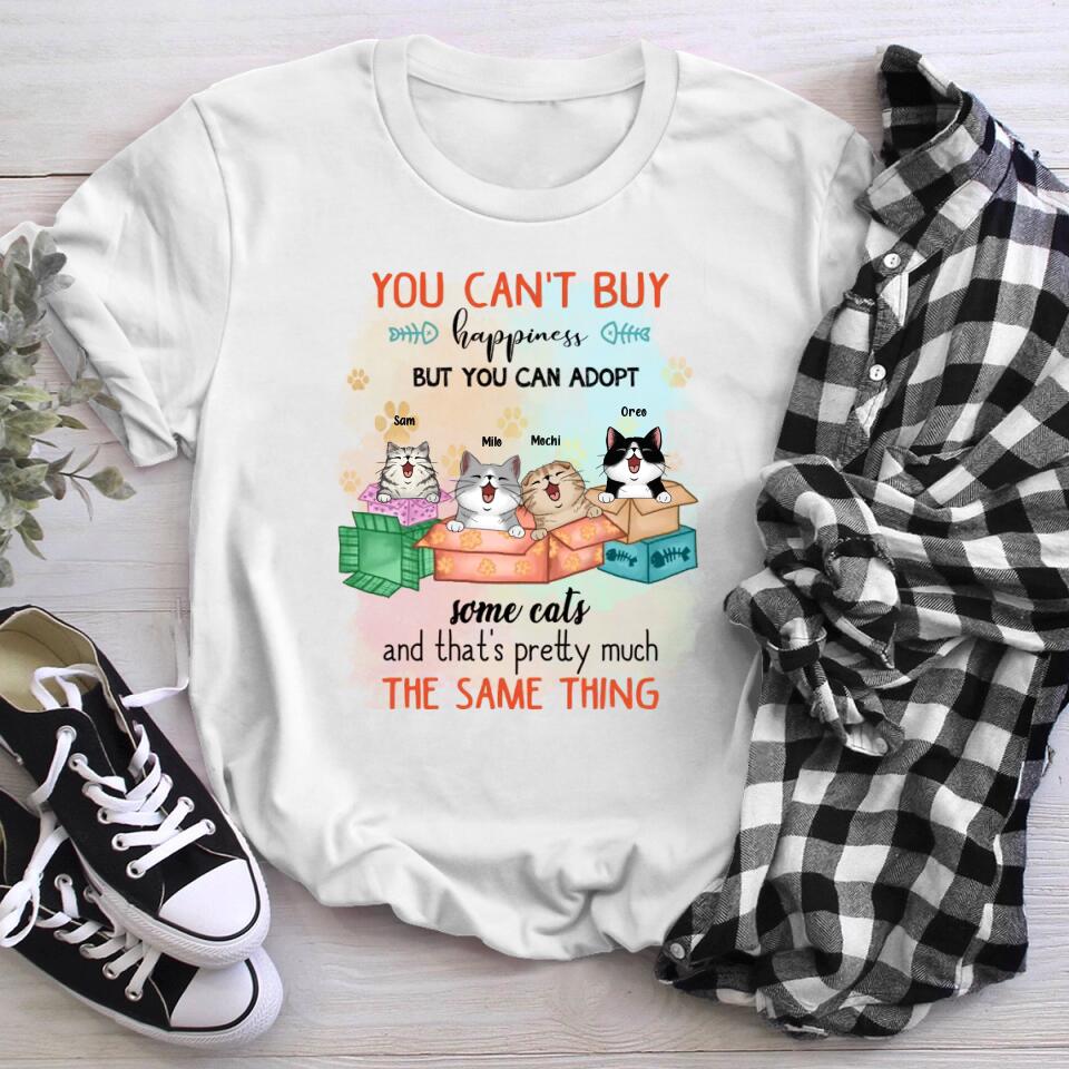 Personalized You Can't Buy Happiness But You Can Adopt A Cat NI2303003XR T-Shirt