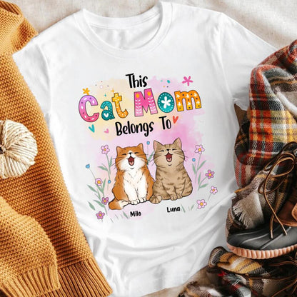 Personalized This Cat Mom Belongs To NI2303008XR T-Shirt