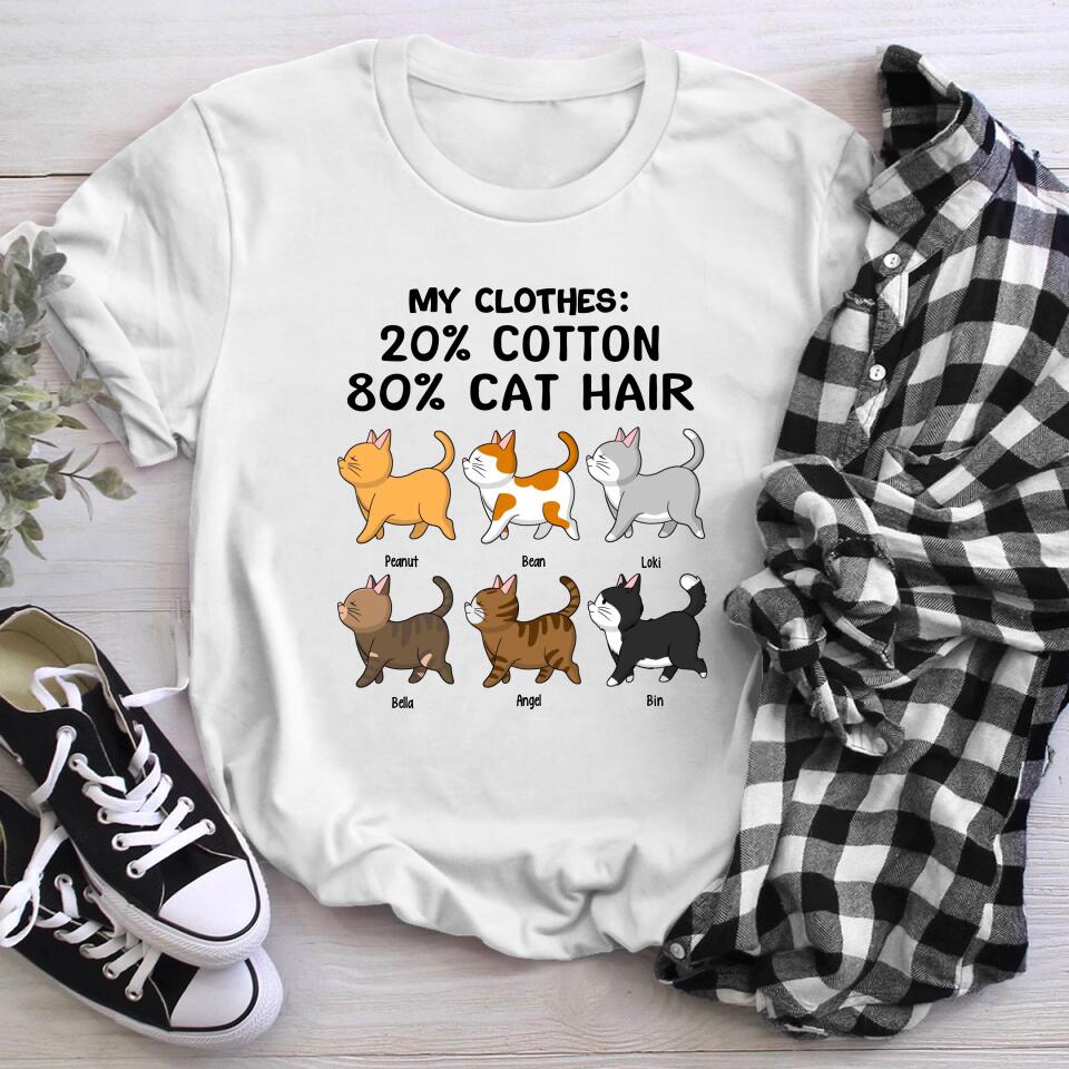 Personalized My Clothes 80% Cat Hair YR2903002XC T-Shirt