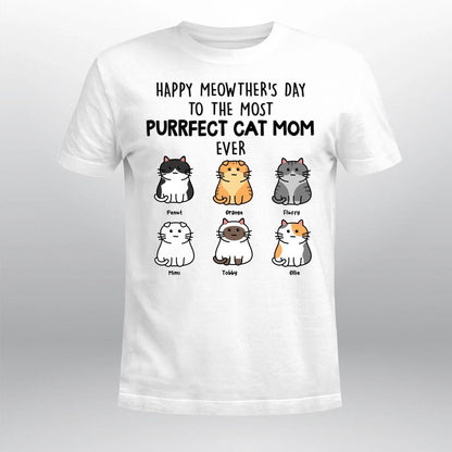 Personalized Purrfect Cat Mom T-Shirt