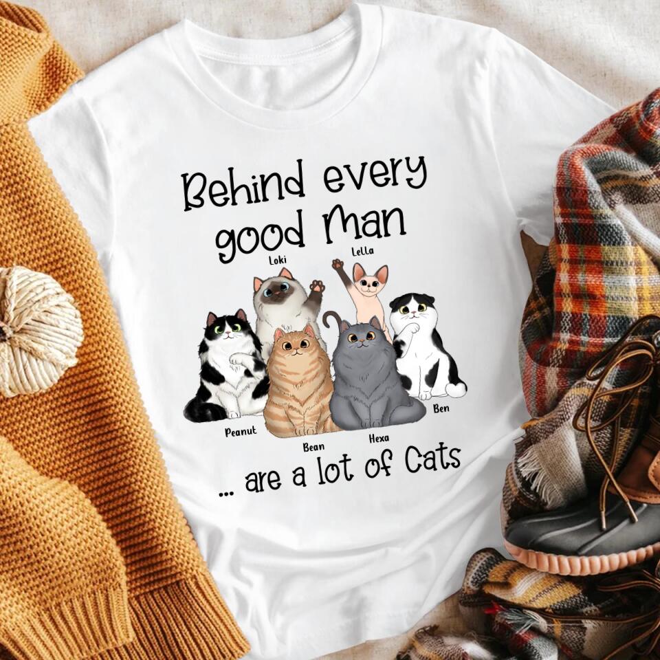 Personalized Behind Every Good Man Is A Cat YR2903003XC T-Shirt