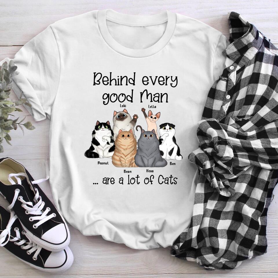 Personalized Behind Every Good Man Is A Cat YR2903003XC T-Shirt