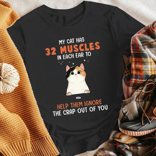 Personalized My Cats Have 32 Muscles NI3003001XR T-Shirt