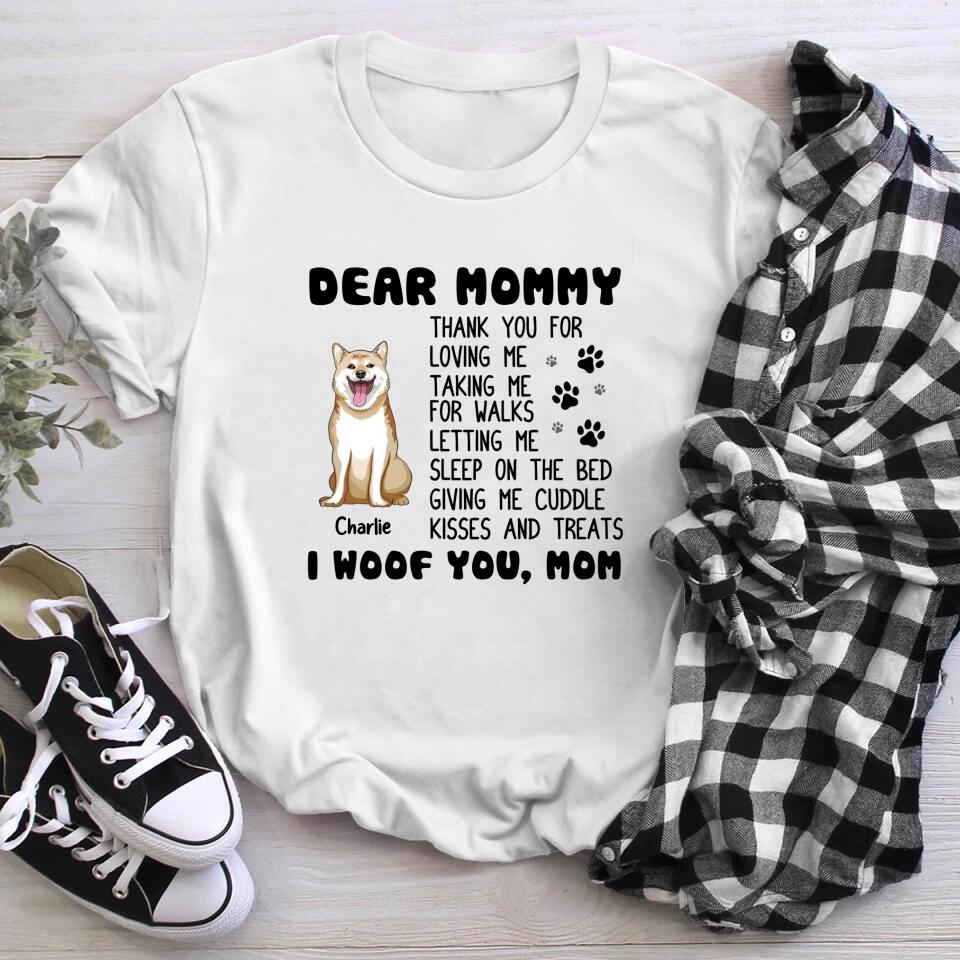 Personalized Dear Mommy NI3003002XR T-Shirt